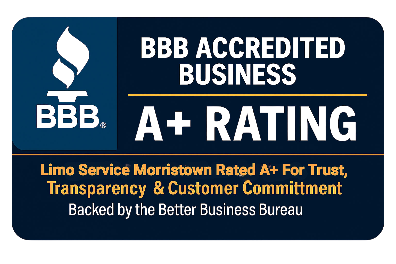 BBB Rated Limo Service Morristown as a top morristown limo service.